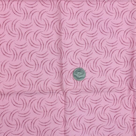 FQ RJR Jinny Beyer Fat Quarter Quilting Fabric Pink Tone on Tone Half Circle Dot - Picture 5 of 6